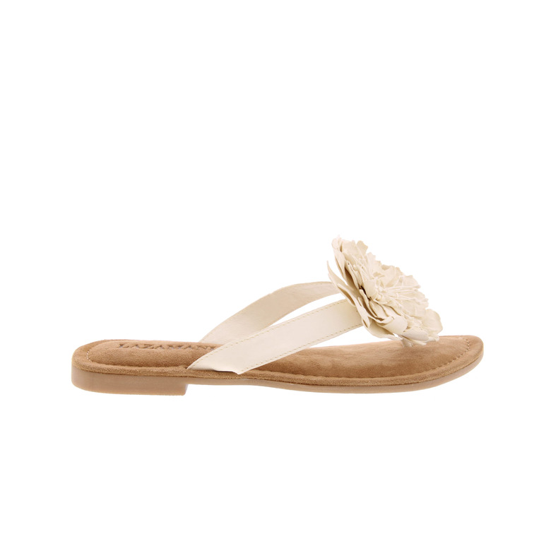 Lazamani thong slippers ecru