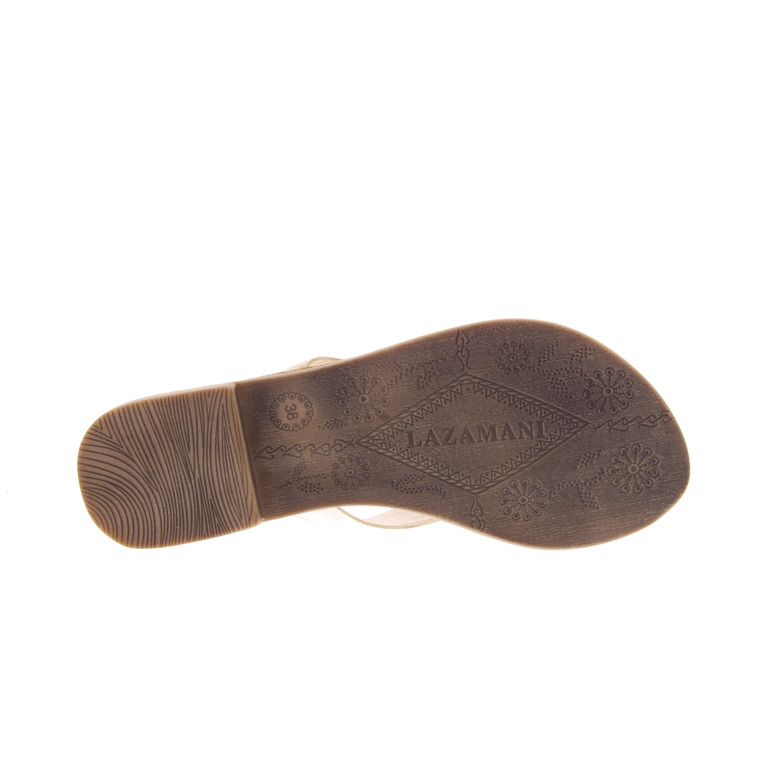 Lazamani thong slippers ecru 5