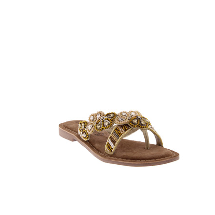 Lazamani thong slippers lightbrown
