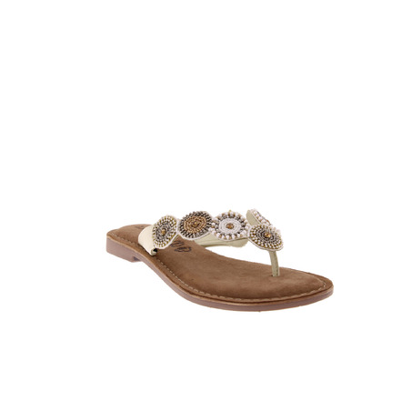 Lazamani thong slippers ecru