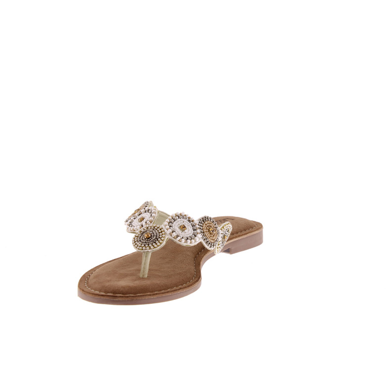 Lazamani thong slippers ecru 3
