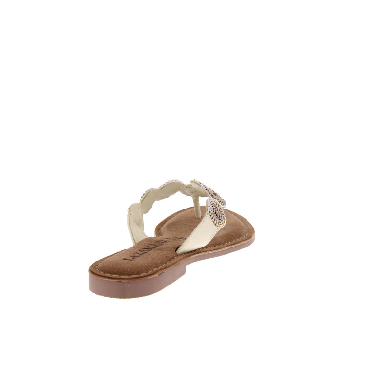 Lazamani thong slippers ecru 4