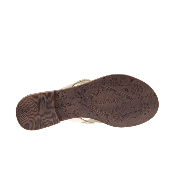 Lazamani thong slippers ecru 5
