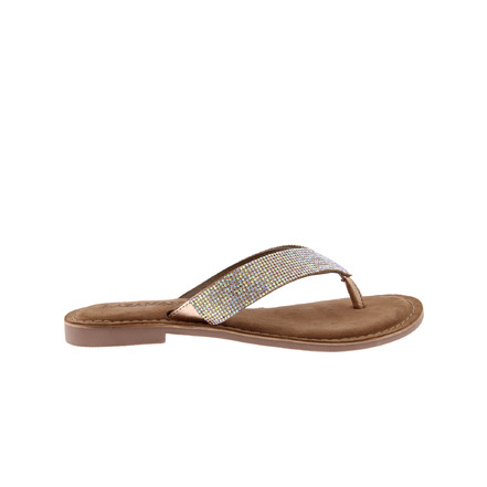 Lazamani thong slippers brown