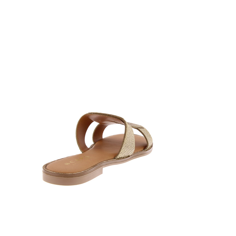 Scapa thong slippers gold 4