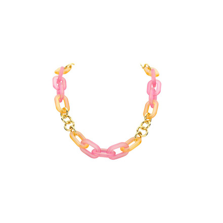 Les Cordes halskette rosa