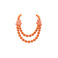 Les Cordes halskette orange 1