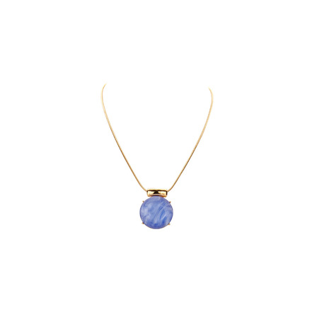 Les Cordes halsketting blauw
