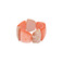 Les Cordes armband orange 1