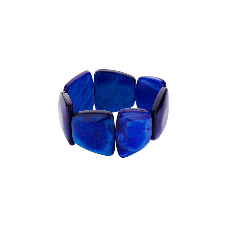 Les Cordes armband blauw