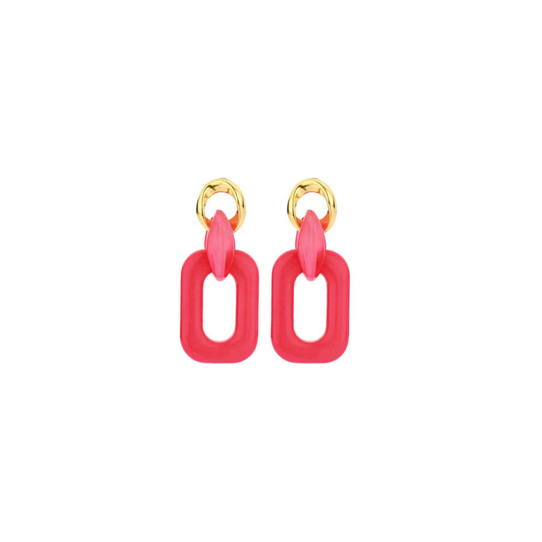 Les Cordes boucles d'oreilles rose