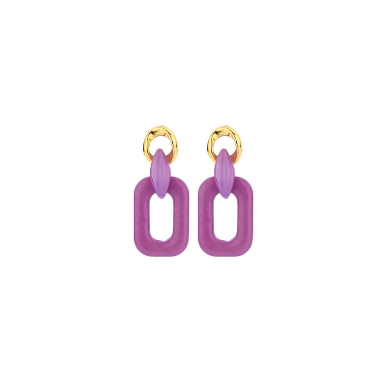 Les Cordes boucles d'oreilles violet
