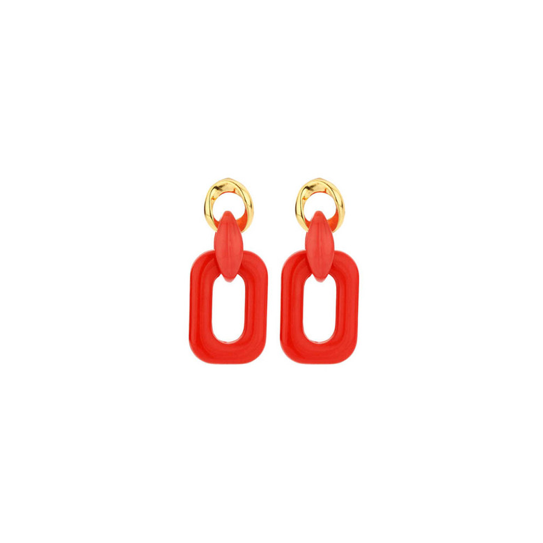 Les Cordes boucles d'oreilles rouge