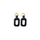Les Cordes boucles d'oreilles noir 1