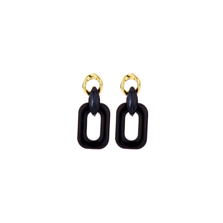 Les Cordes boucles d'oreilles noir