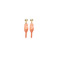 Les Cordes boucles d'oreilles orange 1