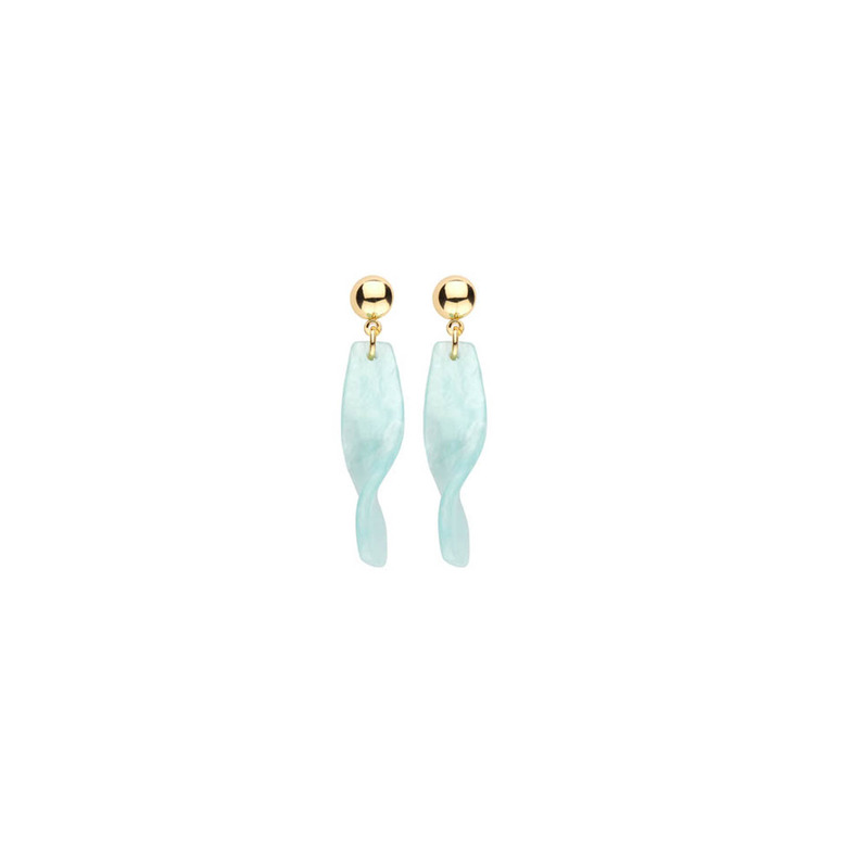 Les Cordes boucles d'oreilles bleu