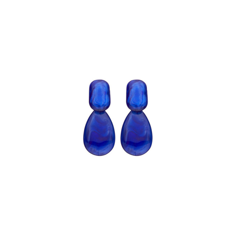 Les Cordes oorbellen blauw