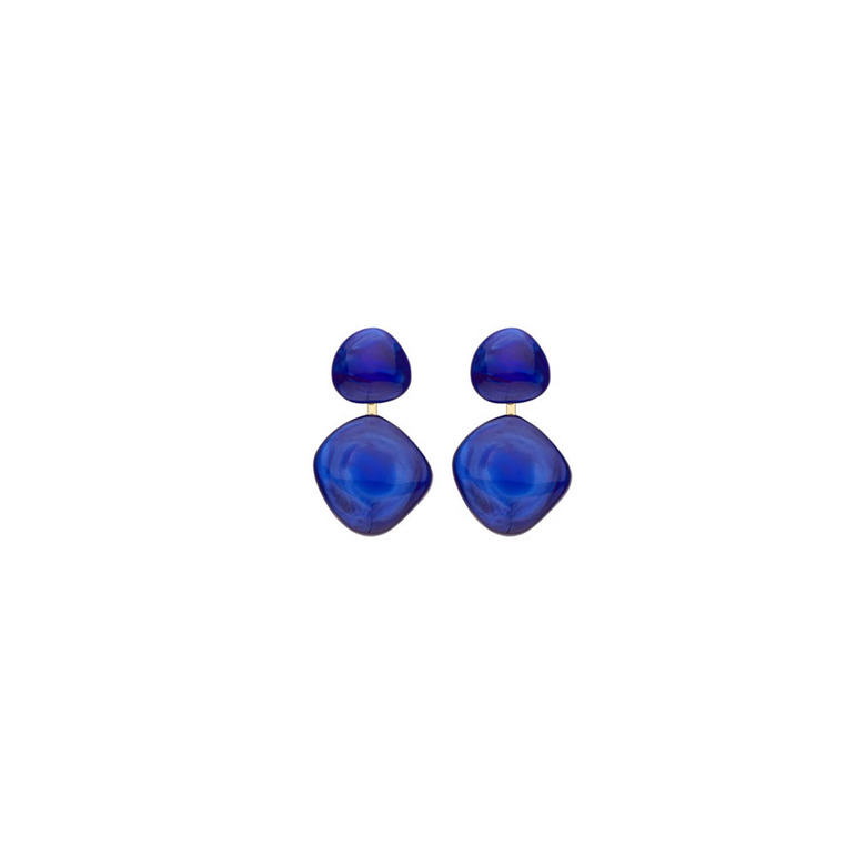 Les Cordes boucles d'oreilles bleu