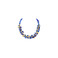 Les Cordes halsketting blauw 1