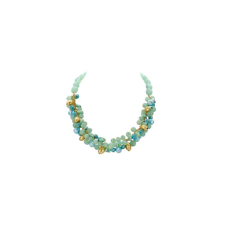 Les Cordes halsketting blauw