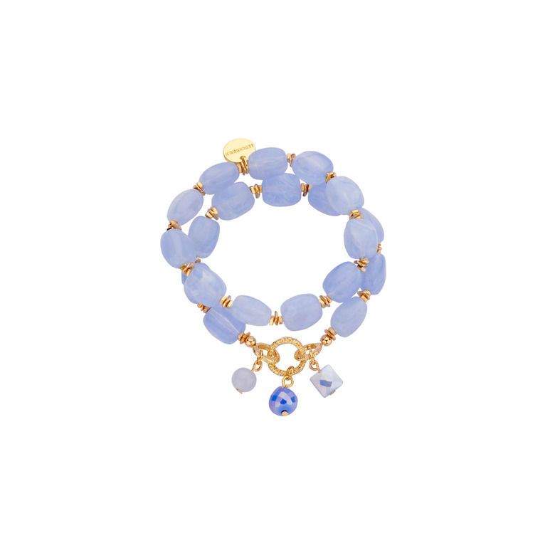 Les Cordes armband blau