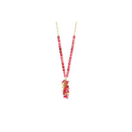 Les Cordes collier rose