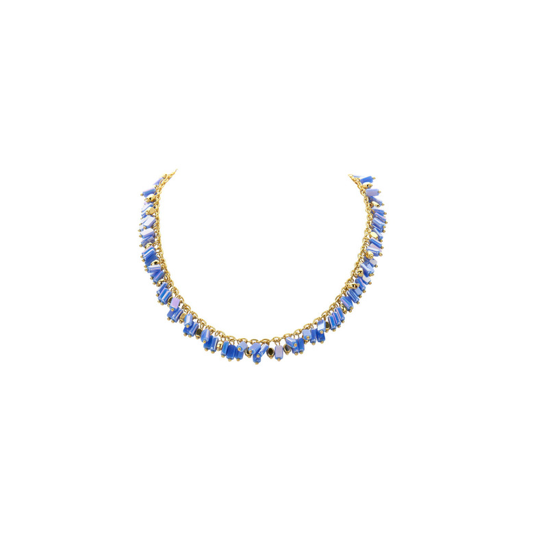 Les Cordes halskette blau