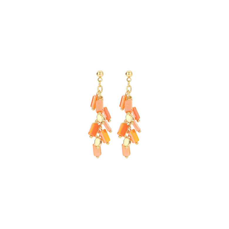 Les Cordes oorbellen oranje
