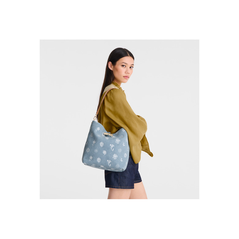 Longchamp sac porté épaule bleu 5