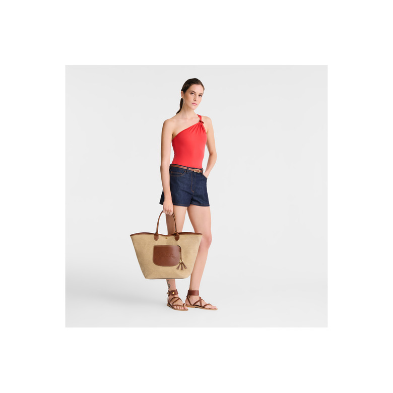Longchamp sac porté épaule brun 5