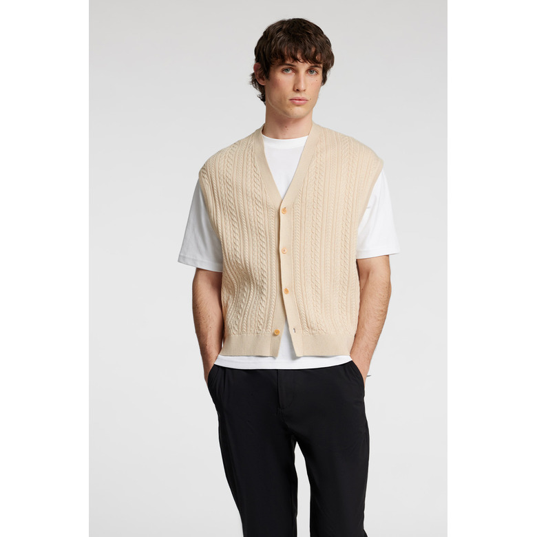 Selected Homme strickjacke ecru 2