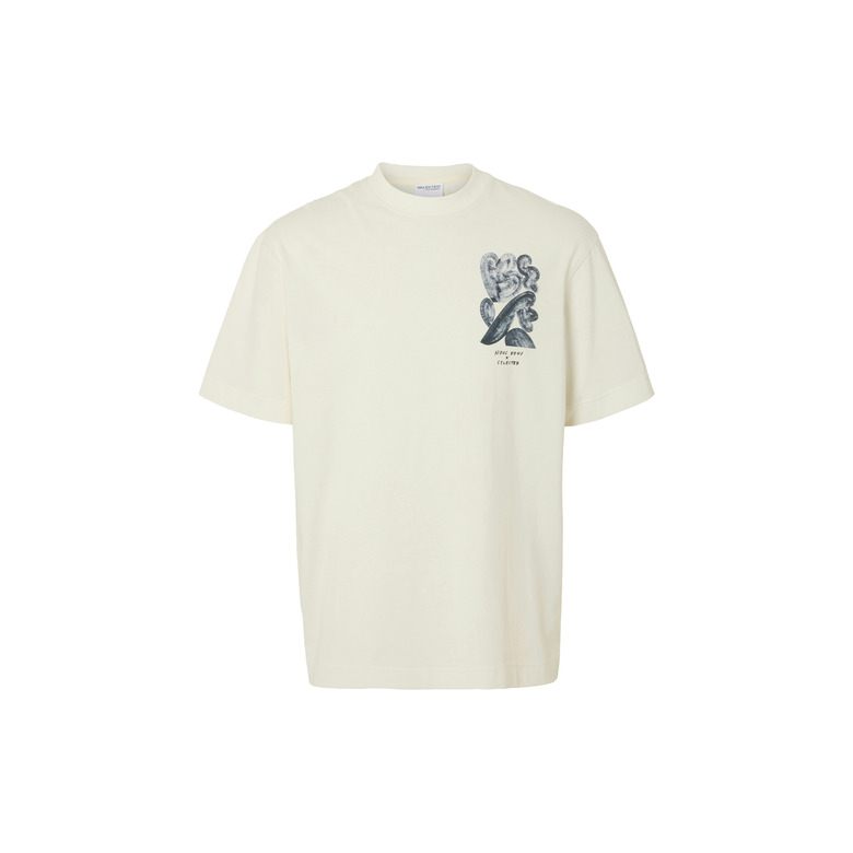 Selected Homme t-shirt ecru 1
