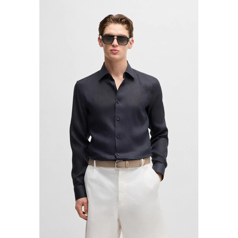 Boss hemd blauw 2