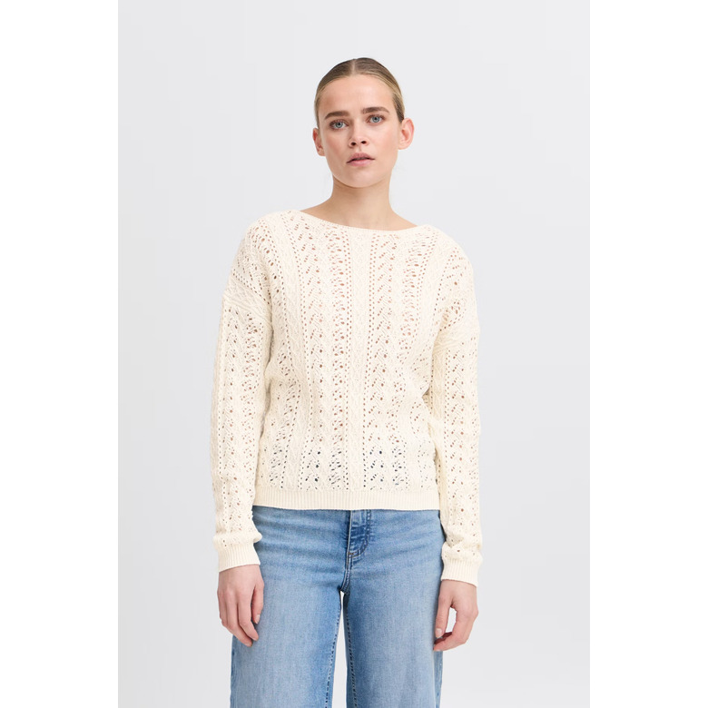 Ichi sweater lightbrown 2
