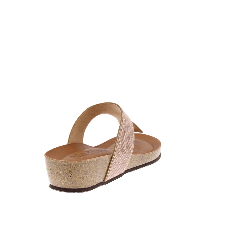 Scapa thong slippers gold 4
