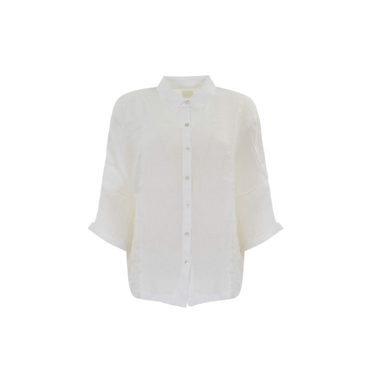 120%lino blouse ecru
