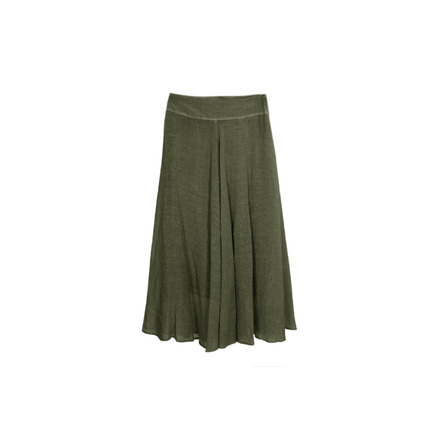 120%lino skirt green