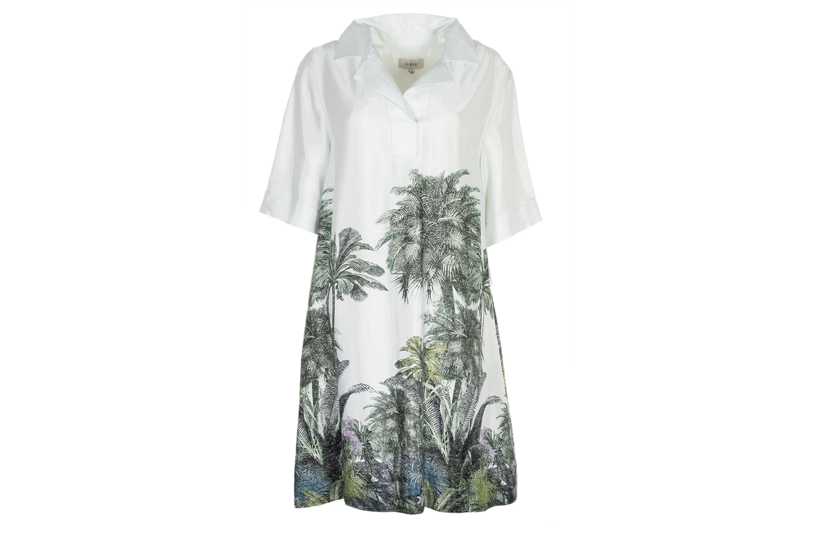 Jurkje Gigue Kleedjes Blauwe A-lijn Jurk Met 3/4 Mouwen – Gigue-shop