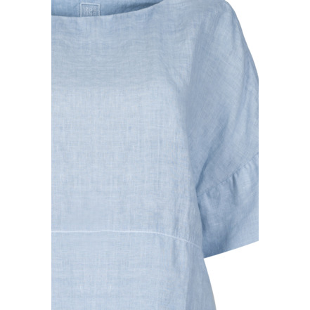 120%lino blouse blauw