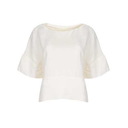 120%lino blouse ecru