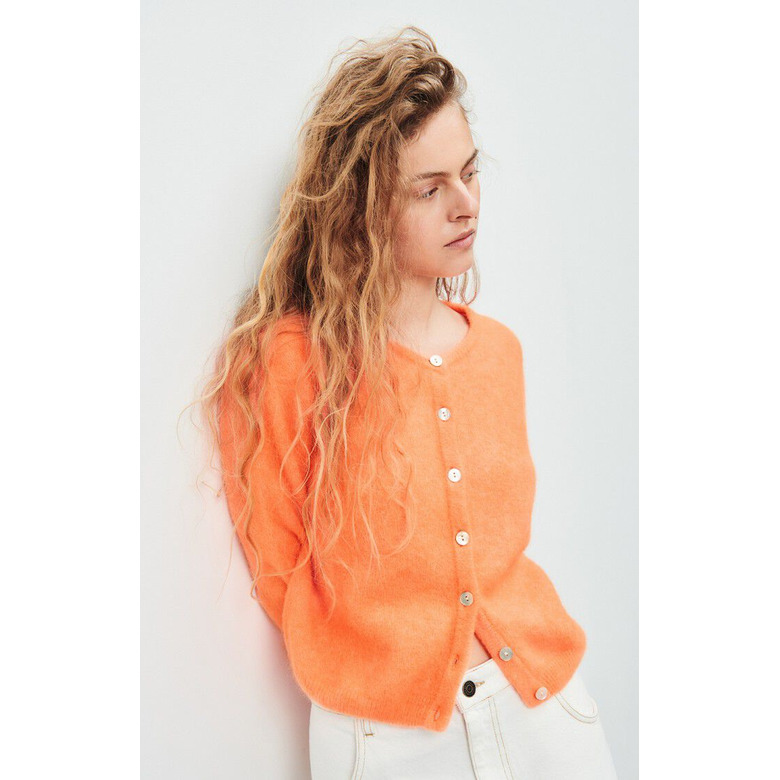 American Vintage cardigan oranje 2