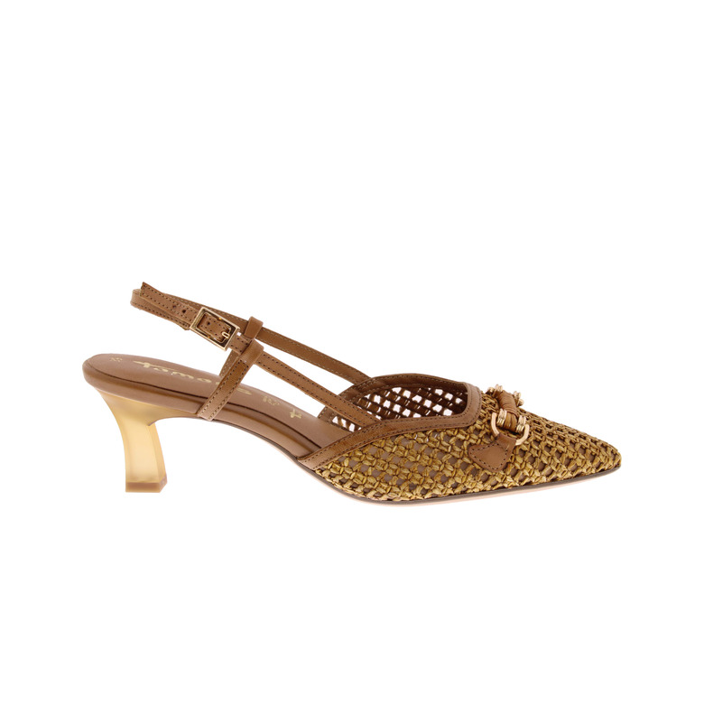 Tamaris slingbacks cognac 1