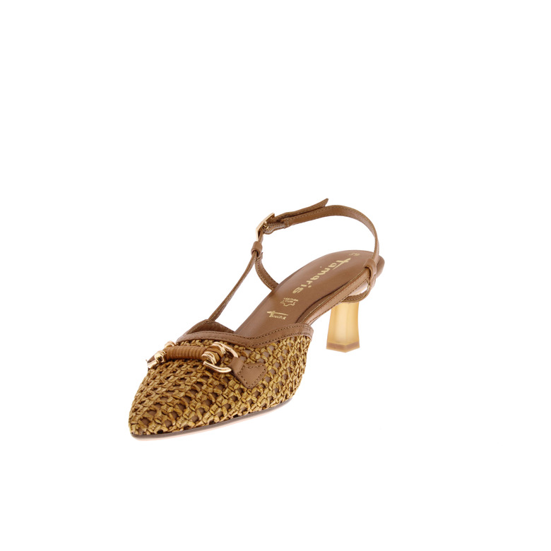 Tamaris slingbacks cognac 3