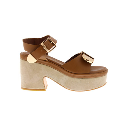 Janet & Janet sandals cognac