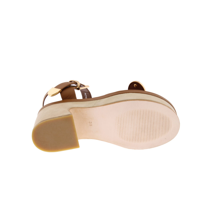 Janet & Janet sandals cognac 5