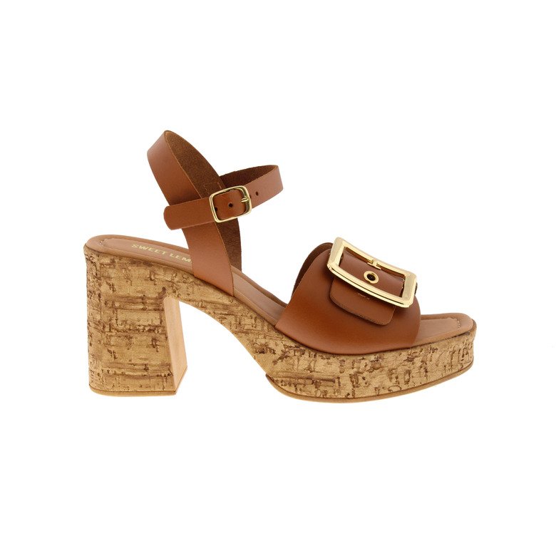 Sweet Lemon sandals cognac