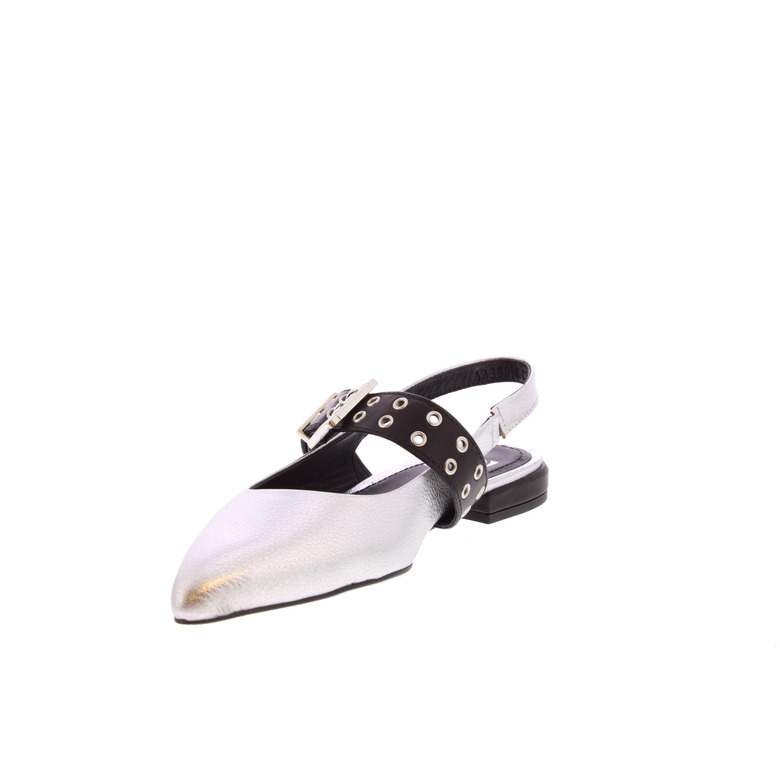 Qusheli slingbacks zilver 3