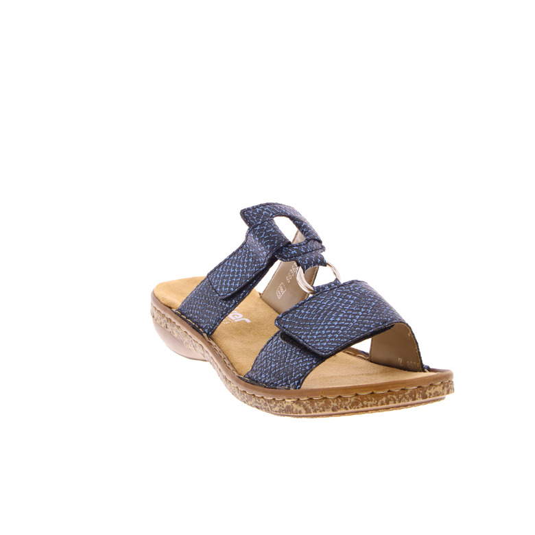 Rieker slippers blauw 2