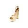 Lola Cruz sandalen goud 3